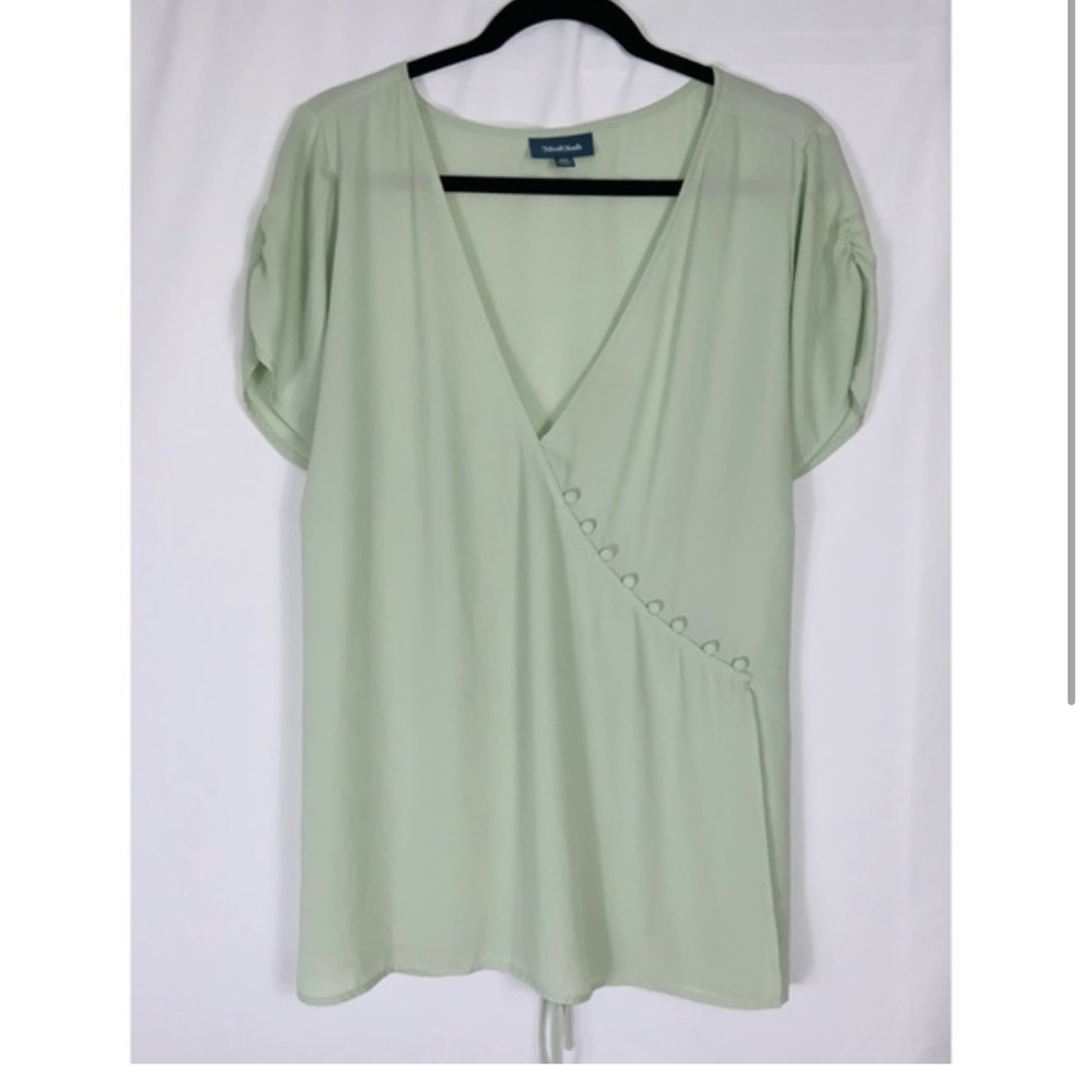 ModCloth saga green blouse size 4X new